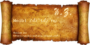Weibl Zétény névjegykártya